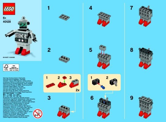 Building Instructions - LEGO - 40128 - Monthly Mini Build March – Robot: Page 1