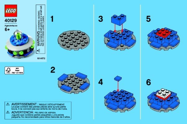 Building Instructions - LEGO - 40129 - Monthly Mini Build April – UFO: Page 1