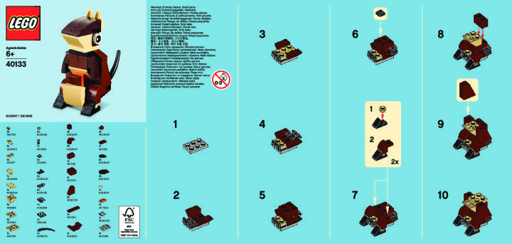 Building Instructions - LEGO - 40133 - Monthly Mini Build August – Kangaroo: Page 1