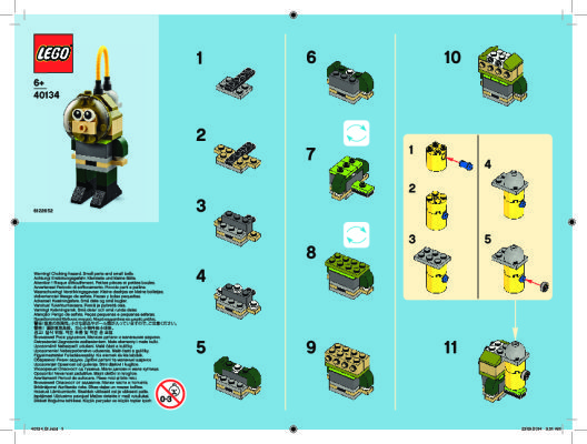 Building Instructions - LEGO - 40134 - Monthly Mini Build September – Diver: Page 1