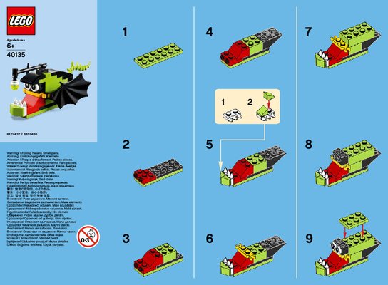 Building Instructions - LEGO - 40135 - Monthly Mini Build October – Anglerfish: Page 1