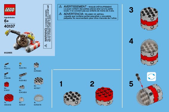 Building Instructions - LEGO - 40137 - Monthly Mini Build December – Submarine: Page 1