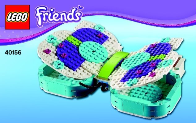 Building Instructions - LEGO - Friends - 40156 - Butterfly Organizer: Page 1