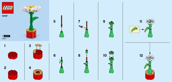 Building Instructions - LEGO - 40187 - LEGO® Flower Display: Page 1