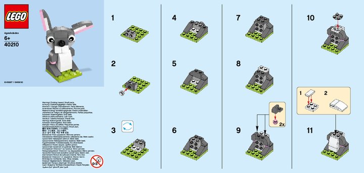 Building Instructions - LEGO - 40210 - MMB Mar 2016 Bunny: Page 1