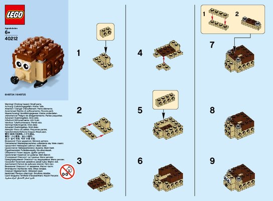 Building Instructions - LEGO - 40212 - MMB May 2016 Hedgehog: Page 1