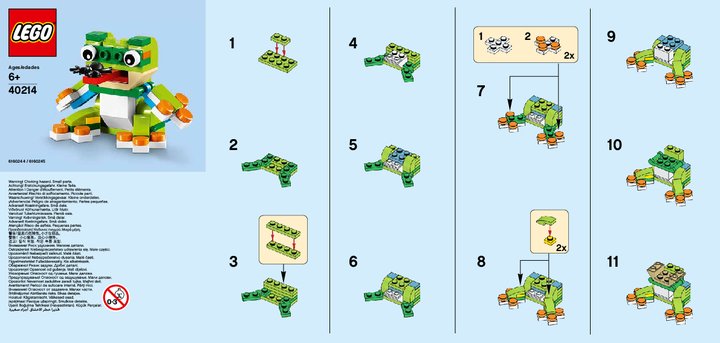 Building Instructions - LEGO - 40214 - LEGO Monthly Mini Build July – Frog: Page 1