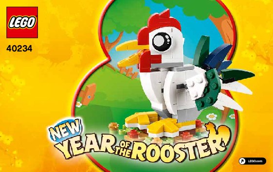 Building Instructions - LEGO - 40234 - Year of the Rooster: Page 1