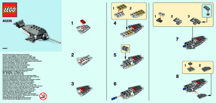 Building Instructions - LEGO - 40239 - MMB Jan 2017 Narwhal: Page 1