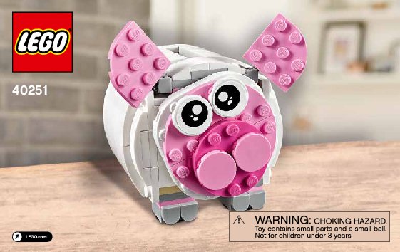 Building Instructions - LEGO - 40251 - Mini Piggy Bank: Page 1