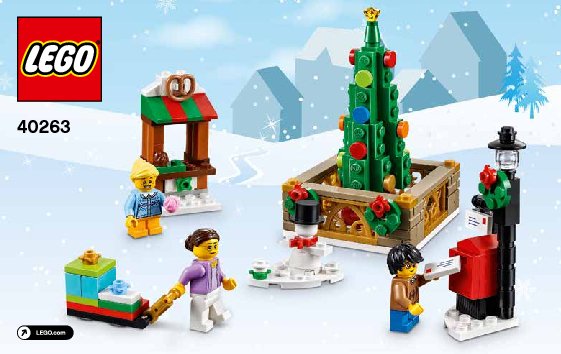 Building Instructions - LEGO - 40263 - LEGO® Christmas Town Square: Page 1