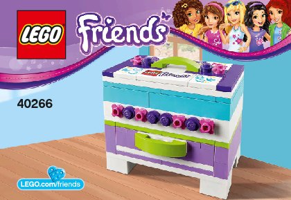 Building Instructions - LEGO - 40266 - Friends Storage Box: Page 1