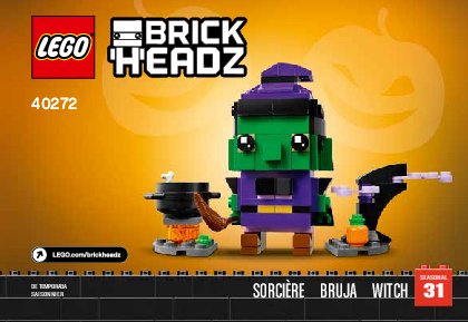 Building Instructions - LEGO - 40272 - Halloween Witch: Page 1