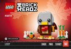 Building Instructions - LEGO - 40273 - Thanksgiving Turkey: Page 1