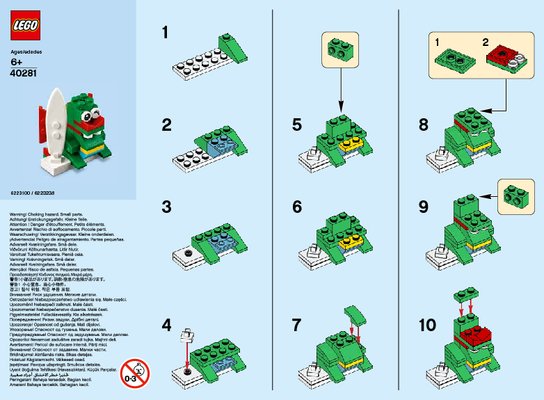 Building Instructions - LEGO - 40281 - MMB Jun 2018 Surfer Dragon: Page 1