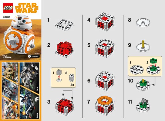 Building Instructions - LEGO - 40288 - BB-8™: Page 1