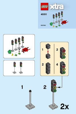 Building Instructions - LEGO - 40311 - Traffic Lights: Page 1