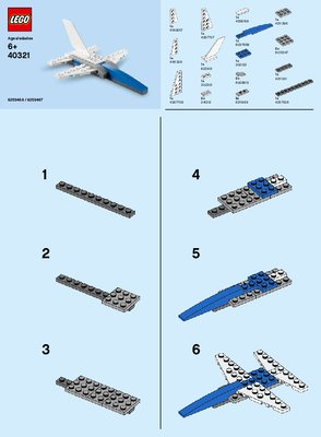 Building Instructions - LEGO - 40321 - MMB Jan 2019 Jet Fighter: Page 1