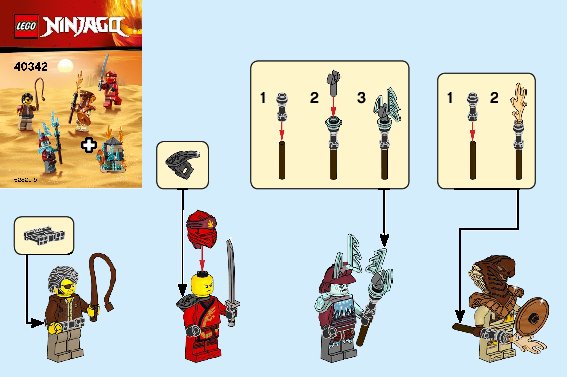 Building Instructions - LEGO - 40342 - MF Set – NINJAGO® 2019: Page 1