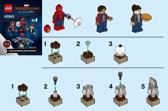 Building Instructions - LEGO - 40343 - Spider-Man and the Museum Break-In: Page 1