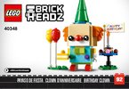 Building Instructions - LEGO - 40348 - Birthday Clown: Page 1