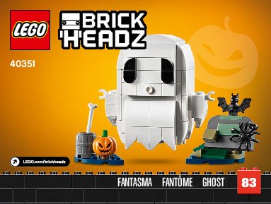 Building Instructions - LEGO - 40351 - Halloween Ghost: Page 1