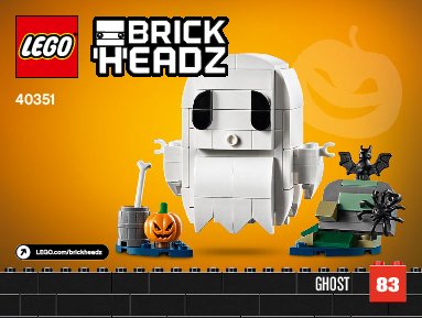 Building Instructions - LEGO - 40351 - Halloween Ghost: Page 1