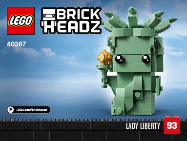 Building Instructions - LEGO - 40367 - Lady Liberty: Page 1