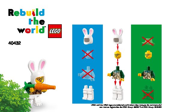 Building Instructions - LEGO - 40432 - ‘Rebuild the World' Minifigure: Page 1