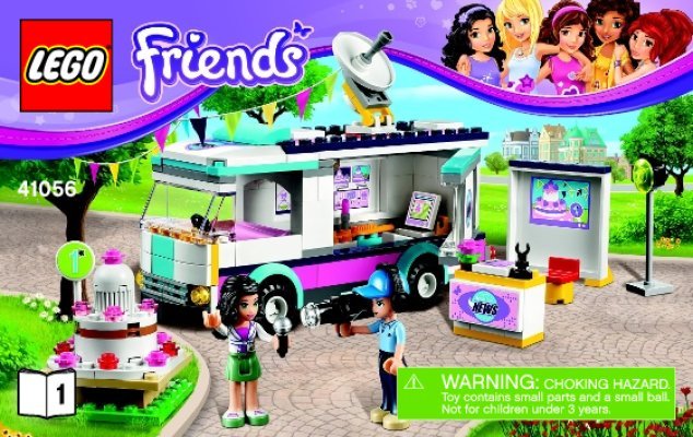 Building Instructions - LEGO - Friends - 41056 - Heartlake News Van: Page 1