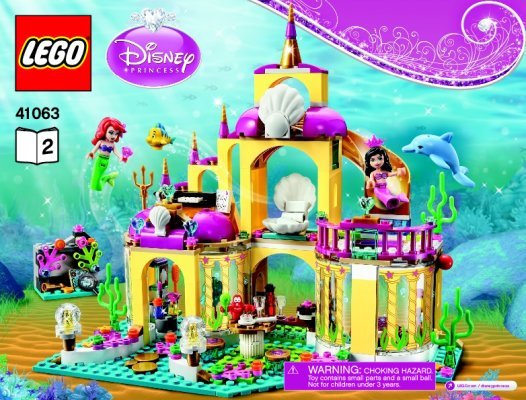 Building Instructions - LEGO - Disney Princess - 41063 - Ariel’s Undersea Palace: Page 1