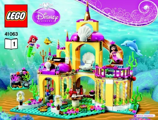 Building Instructions - LEGO - Disney - 41063 - Ariel’s Undersea Palace: Page 1