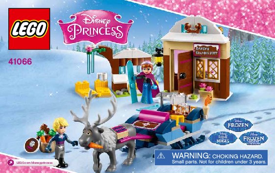 Building Instructions - LEGO - Disney Princess - 41066 - Anna & Kristoff’s Sleigh Adventure: Page 1