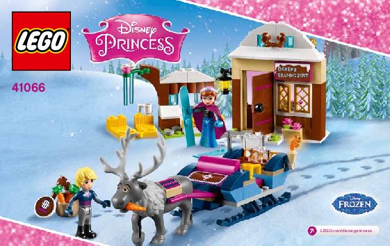 Building Instructions - LEGO - Disney Princess - 41066 - Anna & Kristoff’s Sleigh Adventure: Page 1