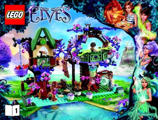 Building Instructions - LEGO - Elves - 41075 - The Elves’ Treetop Hideaway: Page 1