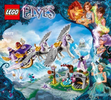 Building Instructions - LEGO - Elves - 41077 - Aira’s Pegasus Sleigh: Page 1