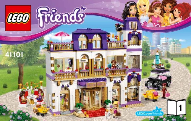 Building Instructions - LEGO - Friends - 41101 - Heartlake Grand Hotel: Page 1