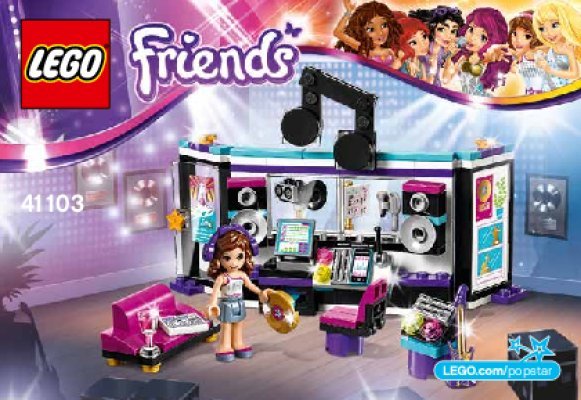 Building Instructions - LEGO - Friends - 41103 - Pop Star Recording Studio: Page 1