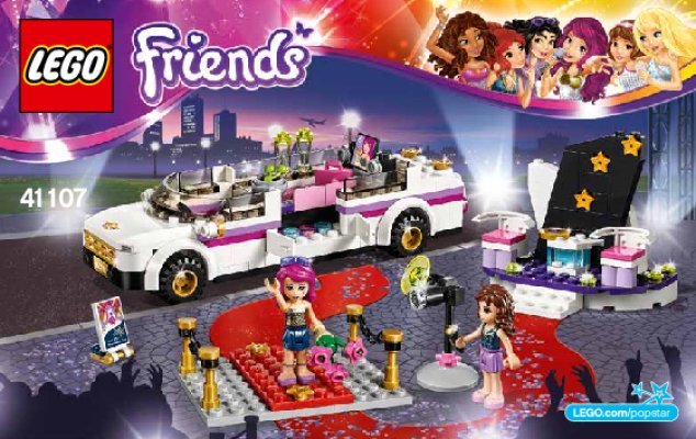 Building Instructions - LEGO - Friends - 41107 - Pop Star Limo: Page 1