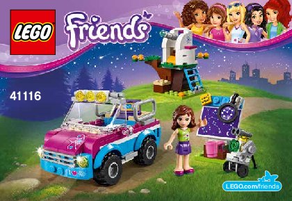 Building Instructions - LEGO - Friends - 41116 - Olivia's Exploration Car: Page 1