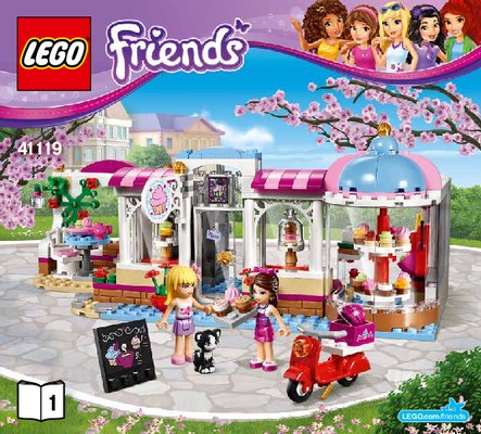 Building Instructions - LEGO - Friends - 41119 - Heartlake Cupcake Café: Page 1