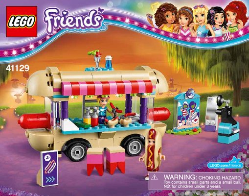 Building Instructions - LEGO - Friends - 41129 - Amusement Park Hot Dog Van: Page 1