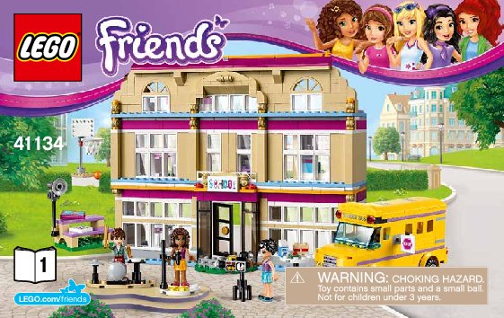 Building Instructions - LEGO - Friends - 41134 - Heartlake Performance School: Page 1