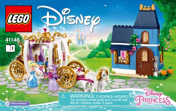 Building Instructions - LEGO - Disney - 41146 - Cinderella's Enchanted Evening: Page 1