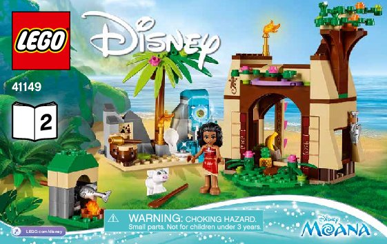 Building Instructions - LEGO - Disney - 41149 - Moana's Island Adventure: Page 1