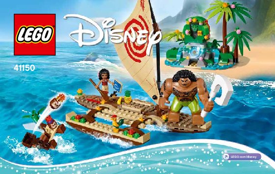 Building Instructions - LEGO - Disney - 41150 - Moana's Ocean Voyage: Page 1