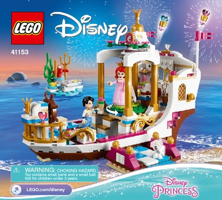 Building Instructions - LEGO - Disney - 41153 - Ariel's Royal Celebration Boat: Page 1