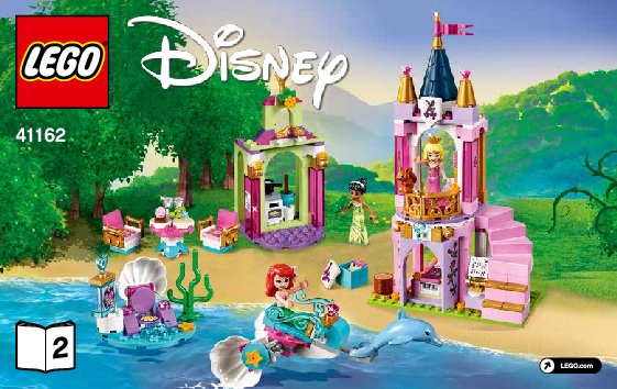 Building Instructions - LEGO - 41162 - Ariel, Aurora, and Tiana's Royal Celebra: Page 1