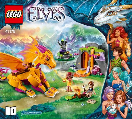 Building Instructions - LEGO - Elves - 41175 - Fire Dragon's Lava Cave: Page 1