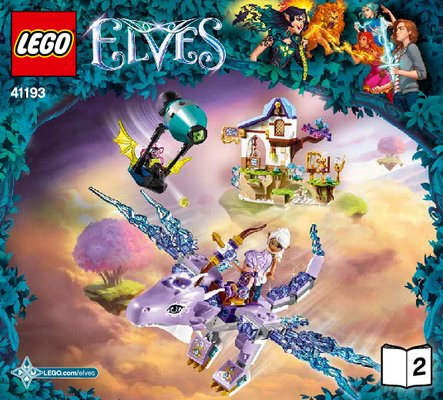 Building Instructions - LEGO - Elves - 41193 - Aira & the Song of the Wind Dragon: Page 1